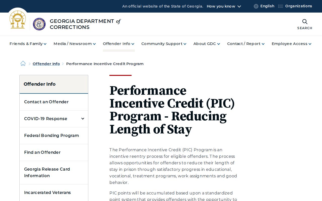 Georgia Performance Incentive Credit information